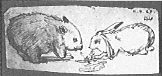Treffry Dunn - Wombat und Kaninchen, 1869